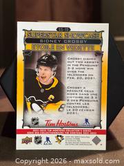 MaxSold Auction: 2021/22 Upper Deck Tim Hortons SS-15 Superstar Showcase Sidney Crosby Penguins, Collectabl - Aurora (Ontario, Canada) SELLER MANAGED Estate Sale Online Auction - Closs Square