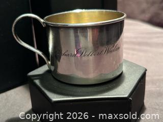MaxSold Auction: Antique ONEIDA Community Silver Plate Baby/Child Cup, Engraved.  - Aurora (Ontario, Canada) SELLER MANAGED Estate Sale Online Auction - Closs Square