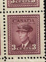 MaxSold Auction: CANADA  3c KING GEORGE VI WAR ISSUE Mint BLOCK OF 4 , lower selvedge  - Aurora (Ontario, Canada) SELLER MANAGED Estate Sale Online Auction - Closs Square