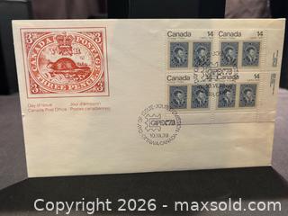 MaxSold Auction: Canada Capex '78, Inscription Block of Four ,Official First Day Cover, FDC 1978 - Aurora (Ontario, Canada) SELLER MANAGED Estate Sale Online Auction - Closs Square