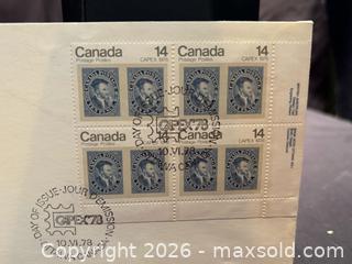 MaxSold Auction: Canada Capex '78, Inscription Block of Four ,Official First Day Cover, FDC 1978 - Aurora (Ontario, Canada) SELLER MANAGED Estate Sale Online Auction - Closs Square