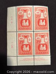 MaxSold Auction: Canada  Plate Block 1956 Stamps - Chemical Industry -  mint condition - Aurora (Ontario, Canada) SELLER MANAGED Estate Sale Online Auction - Closs Square