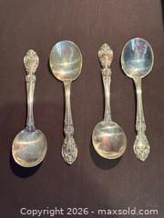 MaxSold Auction: STERLING “Melrose” by Gorham Sterling Silver Round Bowl Cream Soup Spoons, Four, 165 g - Aurora (Ontario, Canada) SELLER MANAGED Estate Sale Online Auction - Closs Square