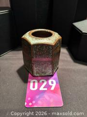MaxSold Auction: Stoneshill Pottery; a small hexagonal stoneware pot, impressed - Aurora (Ontario, Canada) SELLER MANAGED Estate Sale Online Auction - Closs Square