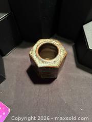 MaxSold Auction: Stoneshill Pottery; a small hexagonal stoneware pot, impressed - Aurora (Ontario, Canada) SELLER MANAGED Estate Sale Online Auction - Closs Square