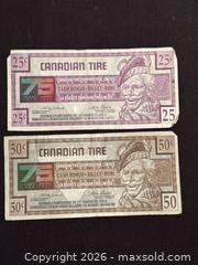 MaxSold Auction: Vintage Canadian Tire Money - 75 th Anniversary  - Aurora (Ontario, Canada) SELLER MANAGED Estate Sale Online Auction - Closs Square