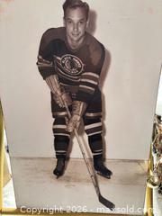 MaxSold Auction: Vintage Chicago Black Hawk Player , 30” x 20” , mounted on board. HOF Archive - Aurora (Ontario, Canada) SELLER MANAGED Estate Sale Online Auction - Closs Square