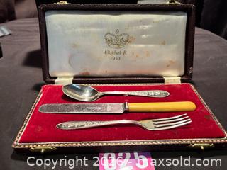 MaxSold Auction: Vintage Queen Elizabeth R 1953 Coronation Children's  Silver Cutlery Set in Box - Aurora (Ontario, Canada) SELLER MANAGED Estate Sale Online Auction - Closs Square