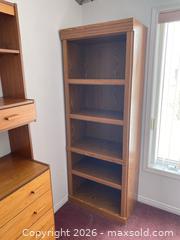 MaxSold Auction: 2 Sauder Bookcases, Medium Oak, 77.5" H x 30" W x 16.5" D - Wilmot (Ontario, Canada) PARTNER MANAGED Estate Sale Online Auction - Summit Crescent