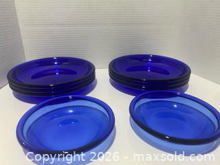 MaxSold Auction: Arcoroc Cobalt Blue Glass Side Plates, Set of 8 - Wilmot (Ontario, Canada) PARTNER MANAGED Estate Sale Online Auction - Summit Crescent