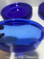 MaxSold Auction: Arcoroc Cobalt Blue Glass Side Plates, Set of 8 - Wilmot (Ontario, Canada) PARTNER MANAGED Estate Sale Online Auction - Summit Crescent