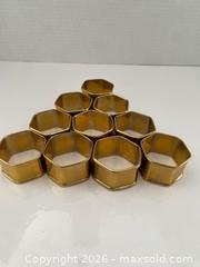 MaxSold Auction: Brass Hexagonal Napkin Rings, Set of 10 - Wilmot (Ontario, Canada) PARTNER MANAGED Estate Sale Online Auction - Summit Crescent