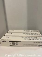 MaxSold Auction: Canon GPR-35 Black Toner Cartridge (3 Pack) - Wilmot (Ontario, Canada) PARTNER MANAGED Estate Sale Online Auction - Summit Crescent