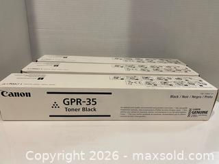 MaxSold Auction: Canon GPR-35 Black Toner Cartridge (3 Pack) - Wilmot (Ontario, Canada) PARTNER MANAGED Estate Sale Online Auction - Summit Crescent