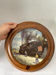 MaxSold Auction: Christian Bell Porcelain Trains Decorative Plate (Framed) - Wilmot (Ontario, Canada) PARTNER MANAGED Estate Sale Online Auction - Summit Crescent