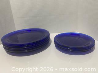 MaxSold Auction: Cobalt Blue Glass Striped Dinner Plates, Lot of 10 - Wilmot (Ontario, Canada) PARTNER MANAGED Estate Sale Online Auction - Summit Crescent