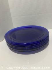 MaxSold Auction: Cobalt Blue Glass Striped Dinner Plates, Lot of 10 - Wilmot (Ontario, Canada) PARTNER MANAGED Estate Sale Online Auction - Summit Crescent