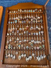 MaxSold Auction: Collectible Souvenir Spoons with Wooden Display Case #2 - Wilmot (Ontario, Canada) PARTNER MANAGED Estate Sale Online Auction - Summit Crescent