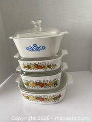MaxSold Auction: CorningWare Nested Casserole Dish Set with Pyrex Glass Lids - Wilmot (Ontario, Canada) PARTNER MANAGED Estate Sale Online Auction - Summit Crescent