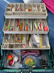 MaxSold Auction: Fishing Tackle Lot with Assorted Lures, Hooks & Tackle Box - Wilmot (Ontario, Canada) PARTNER MANAGED Estate Sale Online Auction - Summit Crescent