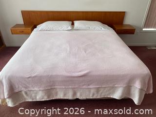 MaxSold Auction: King Bed w/ Teak Wood Headboard, Nightstands, Mattress & Box Spring - Wilmot (Ontario, Canada) PARTNER MANAGED Estate Sale Online Auction - Summit Crescent