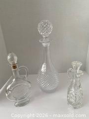 MaxSold Auction: Lot of 3 Vintage Mid-Century Glass Decanters - Wilmot (Ontario, Canada) PARTNER MANAGED Estate Sale Online Auction - Summit Crescent