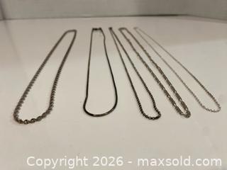 MaxSold Auction: Lot of 5 Sterling Silver Necklaces - Wilmot (Ontario, Canada) PARTNER MANAGED Estate Sale Online Auction - Summit Crescent