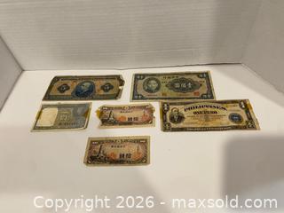 MaxSold Auction: Lot of 6 1940s-50s Paper Banknotes from Various Countries - Wilmot (Ontario, Canada) PARTNER MANAGED Estate Sale Online Auction - Summit Crescent
