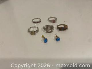 MaxSold Auction: Lot of Rings and Earrings Hallmarked Sterling from Thailand or China - Wilmot (Ontario, Canada) PARTNER MANAGED Estate Sale Online Auction - Summit Crescent
