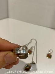 MaxSold Auction: Painted Enamel Sterling Silver Leverback Earrings with Necklace and Ring - Wilmot (Ontario, Canada) PARTNER MANAGED Estate Sale Online Auction - Summit Crescent