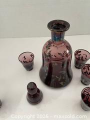 MaxSold Auction: Purple Amethyst Glass Decanter with 6 Gilded Glasses (7 pcs) - Wilmot (Ontario, Canada) PARTNER MANAGED Estate Sale Online Auction - Summit Crescent