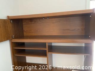 MaxSold Auction: Sauder Brown Desk Hutch with Two-Door Cabinet & Shelves - Wilmot (Ontario, Canada) PARTNER MANAGED Estate Sale Online Auction - Summit Crescent