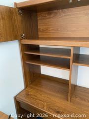 MaxSold Auction: Sauder Brown Desk Hutch with Two-Door Cabinet & Shelves - Wilmot (Ontario, Canada) PARTNER MANAGED Estate Sale Online Auction - Summit Crescent