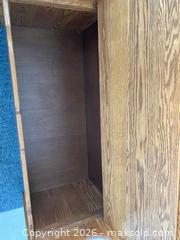 MaxSold Auction: Solid Oak Entryway Storage Bench with Backrest, 41 x 38 x 19 in - Wilmot (Ontario, Canada) PARTNER MANAGED Estate Sale Online Auction - Summit Crescent