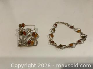 MaxSold Auction: Sterling Silver Bracelet and Brooch/Pin - Wilmot (Ontario, Canada) PARTNER MANAGED Estate Sale Online Auction - Summit Crescent