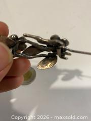 MaxSold Auction: Sterling Silver Floral Brooch Pin, Antique Patina - Wilmot (Ontario, Canada) PARTNER MANAGED Estate Sale Online Auction - Summit Crescent