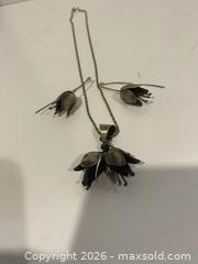 MaxSold Auction: Sterling Silver Floral Necklace and Drop Earring Set - Wilmot (Ontario, Canada) PARTNER MANAGED Estate Sale Online Auction - Summit Crescent