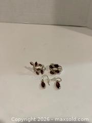 MaxSold Auction: Sterling Silver Garnet Leaf & Vine Rings and Earrings - Wilmot (Ontario, Canada) PARTNER MANAGED Estate Sale Online Auction - Summit Crescent
