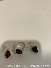 MaxSold Auction: Sterling Silver Ring and Earrings Set, Rustic Raw Stone - Wilmot (Ontario, Canada) PARTNER MANAGED Estate Sale Online Auction - Summit Crescent