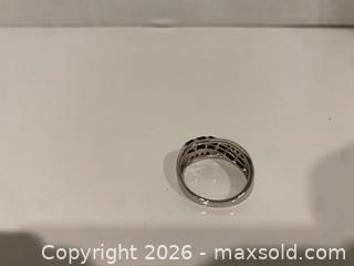 MaxSold Auction: Sterling Silver Ring with Red Gemstone Cluster - Wilmot (Ontario, Canada) PARTNER MANAGED Estate Sale Online Auction - Summit Crescent