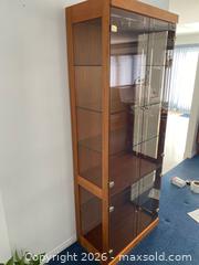 MaxSold Auction: Teak Curio Cabinet with Glass Doors & Interior Light - Wilmot (Ontario, Canada) PARTNER MANAGED Estate Sale Online Auction - Summit Crescent
