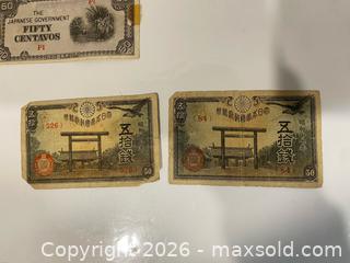 MaxSold Auction: World War II Era Japanese Paper Currency Lot, Multiple Denominations - Wilmot (Ontario, Canada) PARTNER MANAGED Estate Sale Online Auction - Summit Crescent
