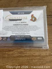 MaxSold Auction: 2017-18 Upper Deck The Cup Materials Colin White Autographed - Ottawa (Ontario, Canada) SELLER MANAGED Reseller Online Auction - Canadian Shield Avenue (CONDO)