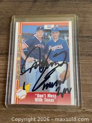 MaxSold Auction: Rare Nolan Ryan/Roger Clemens Autographed Trading Card - Ottawa (Ontario, Canada) SELLER MANAGED Reseller Online Auction - Canadian Shield Avenue (CONDO)