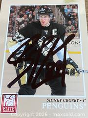 MaxSold Auction: Sydney Crosby Autographed 2012 Elite Trading Card - Ottawa (Ontario, Canada) SELLER MANAGED Reseller Online Auction - Canadian Shield Avenue (CONDO)