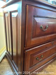 MaxSold Auction: Cherry 2-Drawer Lateral File Cabinet with Hanging File Rails - Alexandria (Virginia, USA) SELLER MANAGED Downsizing Online Auction - Fort Worth Avenue