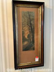 MaxSold Auction: Framed Portrait Print in Gold and Brown Wood Frame with Glass - Alexandria (Virginia, USA) SELLER MANAGED Downsizing Online Auction - Fort Worth Avenue