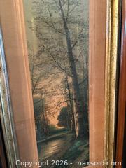 MaxSold Auction: Framed Portrait Print in Gold and Brown Wood Frame with Glass - Alexandria (Virginia, USA) SELLER MANAGED Downsizing Online Auction - Fort Worth Avenue
