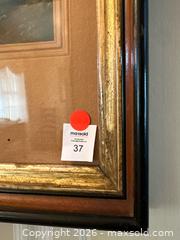 MaxSold Auction: Framed Portrait Print in Gold and Brown Wood Frame with Glass - Alexandria (Virginia, USA) SELLER MANAGED Downsizing Online Auction - Fort Worth Avenue