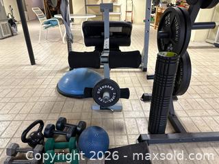 MaxSold Auction: Home Gym Equipment Set with Bench, Barbell, Dumbbells, Plates - Alexandria (Virginia, USA) SELLER MANAGED Downsizing Online Auction - Fort Worth Avenue